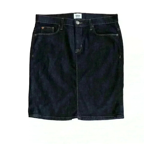 Hudson Dark Blue Denim Straight Skirt Size 27 - Picture 1 of 6